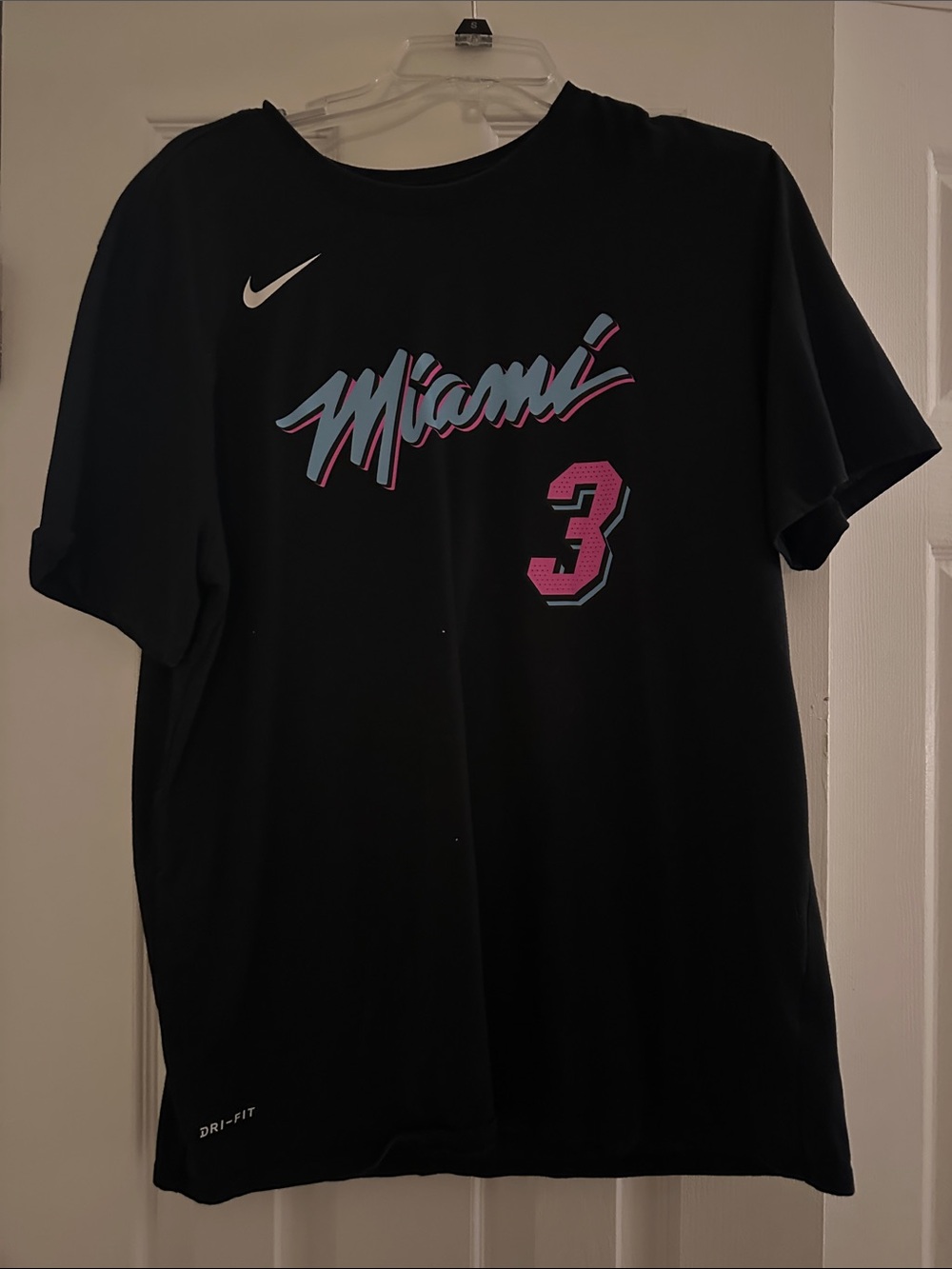 Nike Black Wade #3 Tee with Pink & Teal Accents
